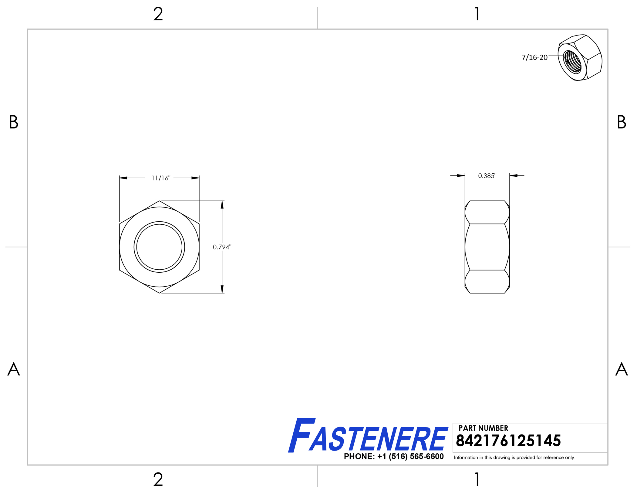 Hex Finish Nuts 18-8 Stainless Steel Qty-25 7/16-20 11/16 Flats x 3/8 Thick Hex Finish Nuts 18-8 Stainless Steel Qty-25 7/16-20 11/16 Flats x 3/8 Thick
