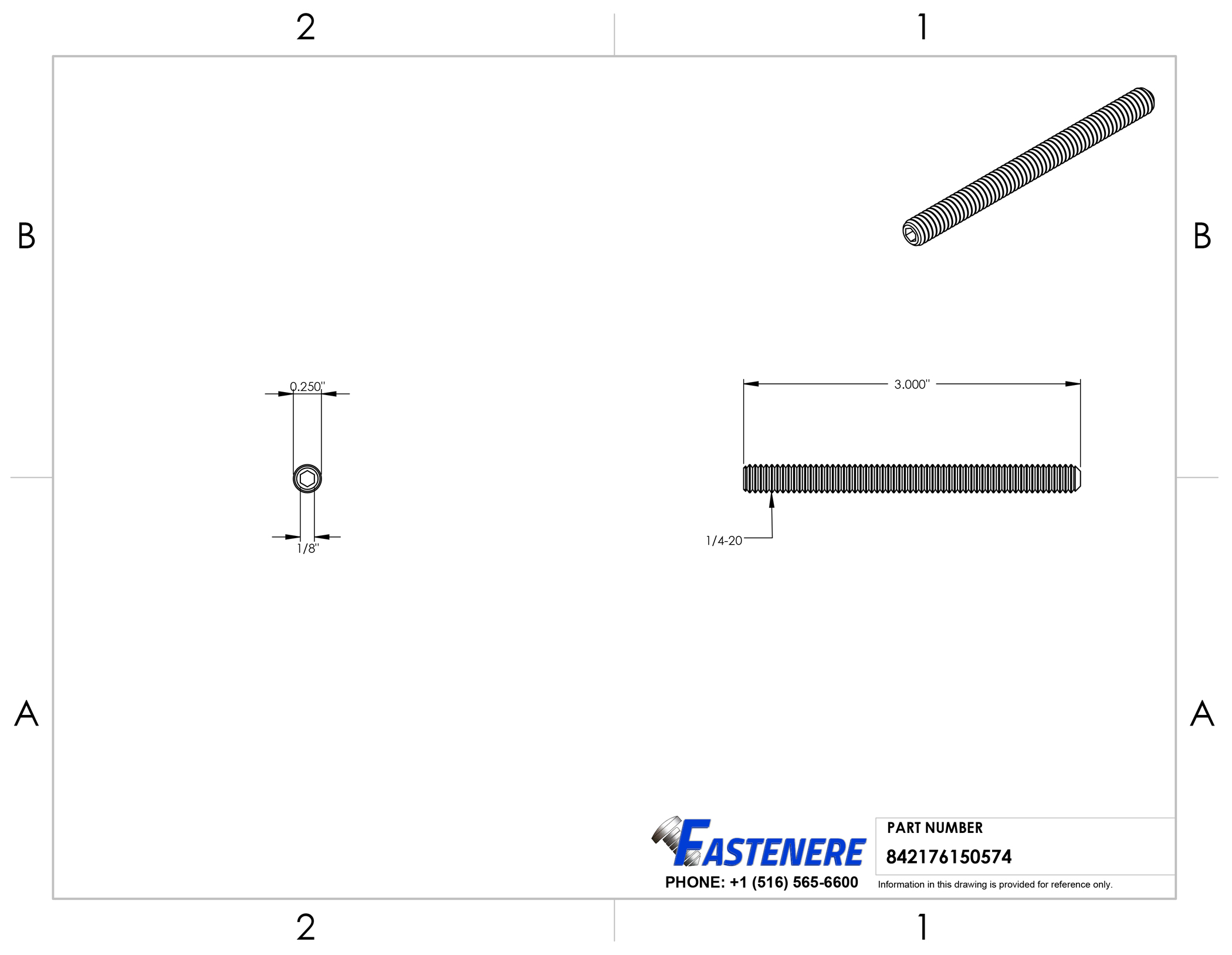 Qty 100 1//4-20 x 1-1//4/" Stainless Steel Socket Set Screw Cup Point