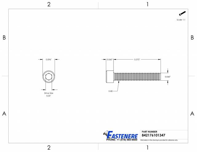 18-8 Stainless Steel Thread Size 1//2-13 Socket Head Screw