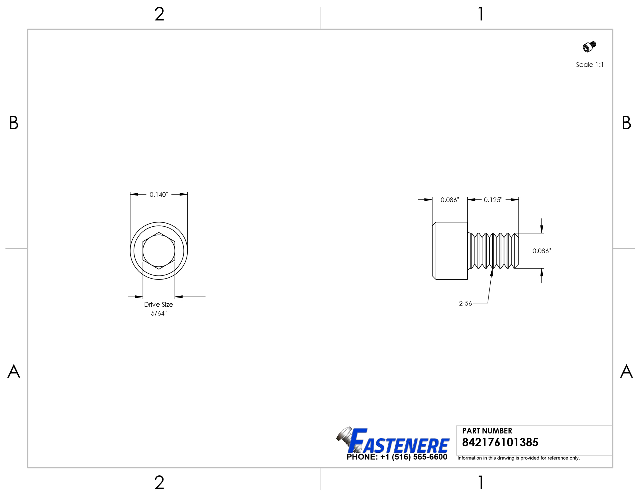 Albany County Fasteners #2-56 18-8 Stainless Steel Button Head Socket Cap Screws (All Lengths & Quantities Available)