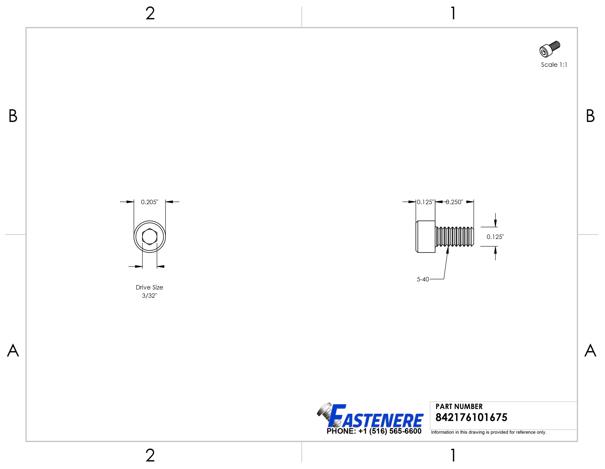 Fastenere.com: 5-40 Socket Head Cap Screws Stainless Steel 18-8