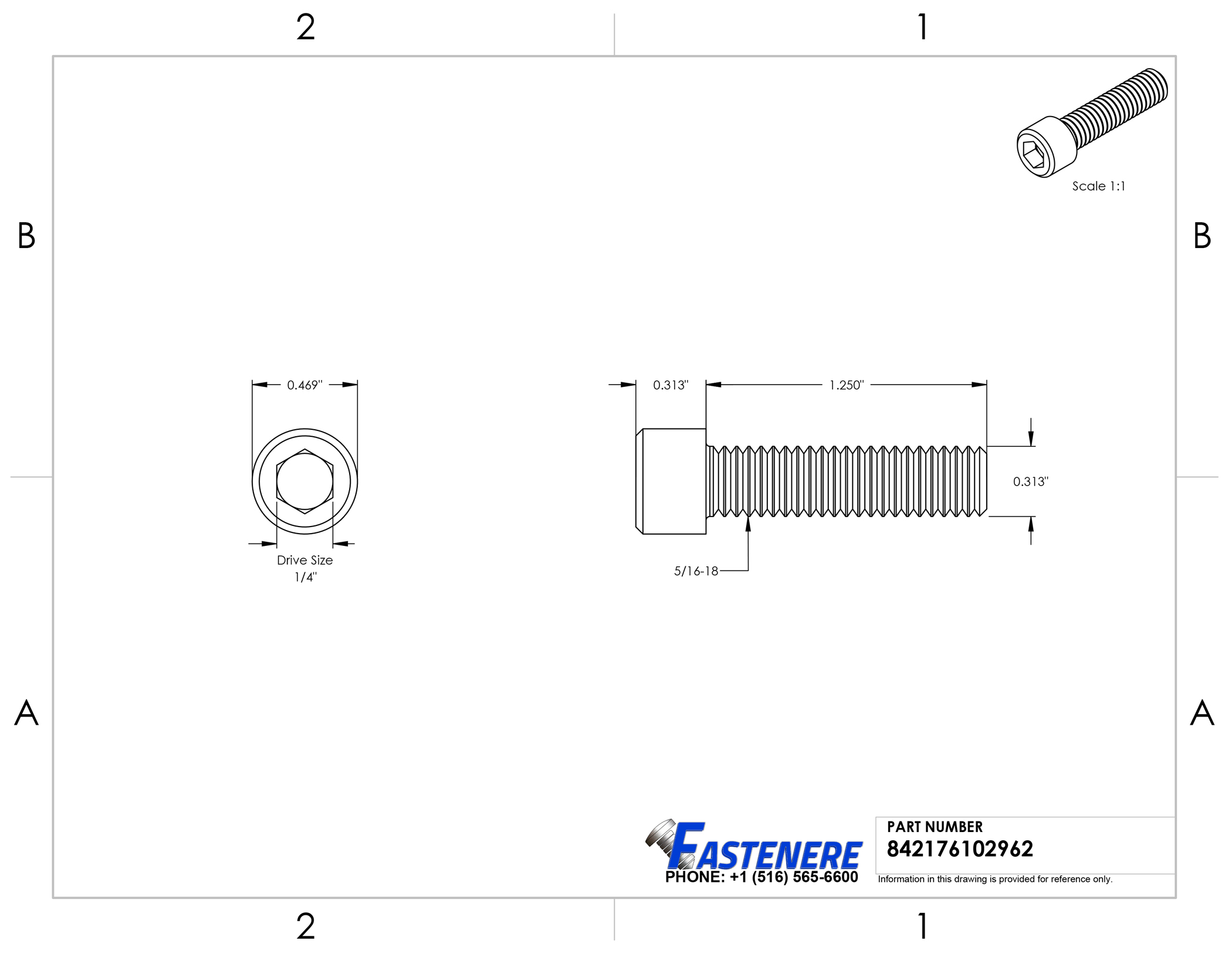 5/16"-18 x 2 1/4" Coarse Socket Flat Hd Cap Screw Stainless Steel 18-8 