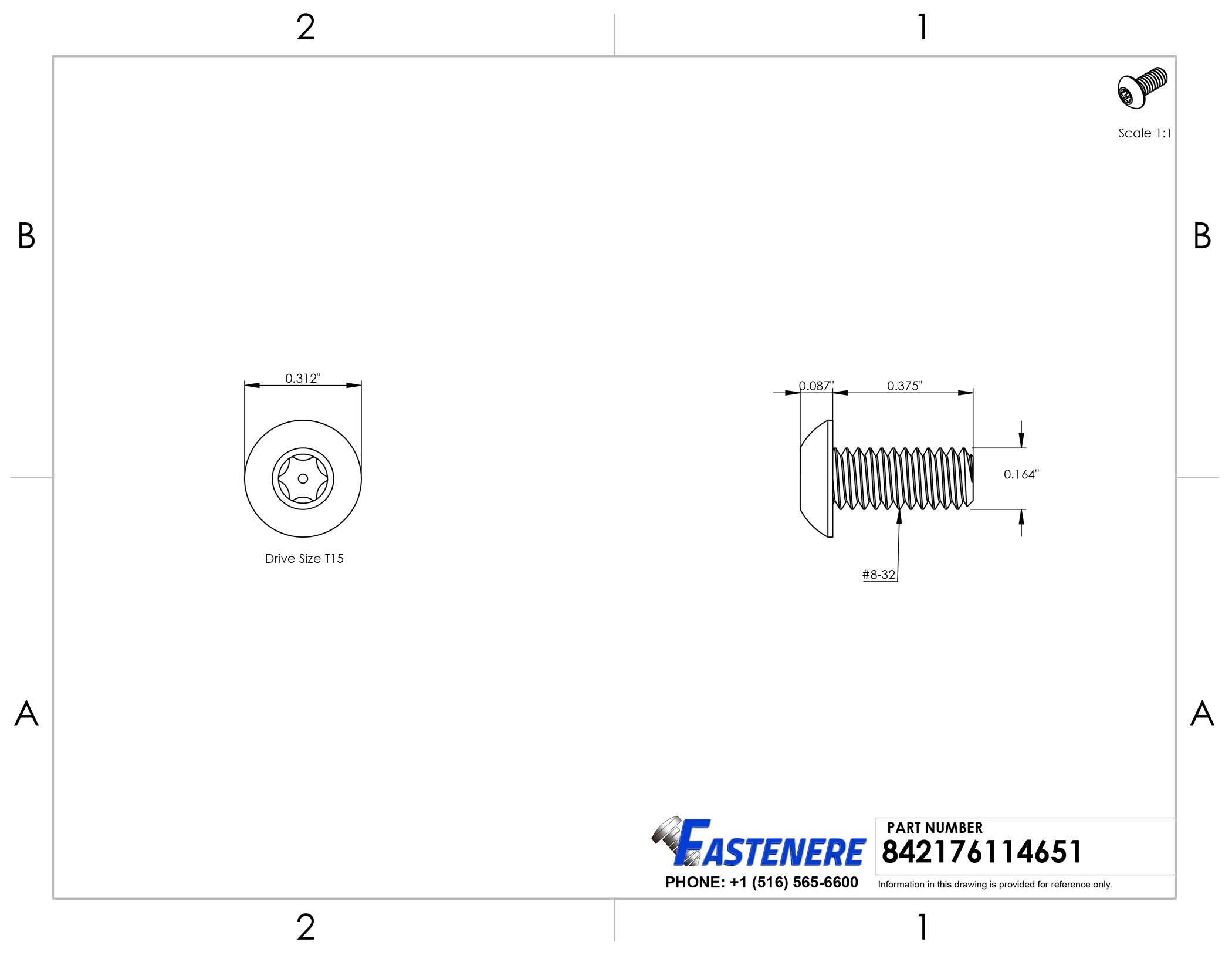 8-32 x 1//4 Button Head Torx Security Machine Screw Bolt Screws Stainless Steel Tamper Resistant Qty 25 Thread Size 8-32 x 1//4 Length by Fastenere