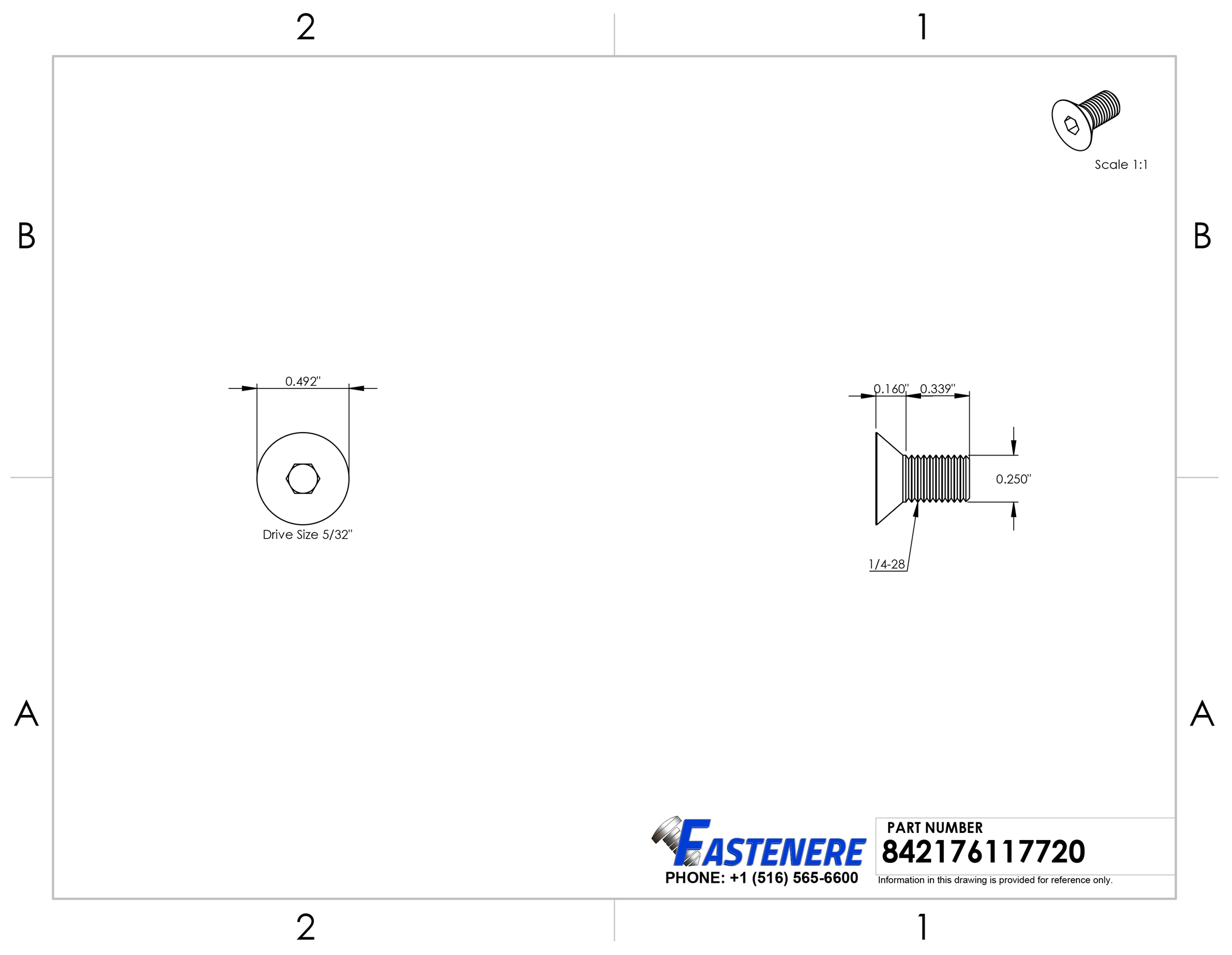 Fastenere.com: 1/4-28 Flat Head Socket Cap Screws Stainless Steel 18-8