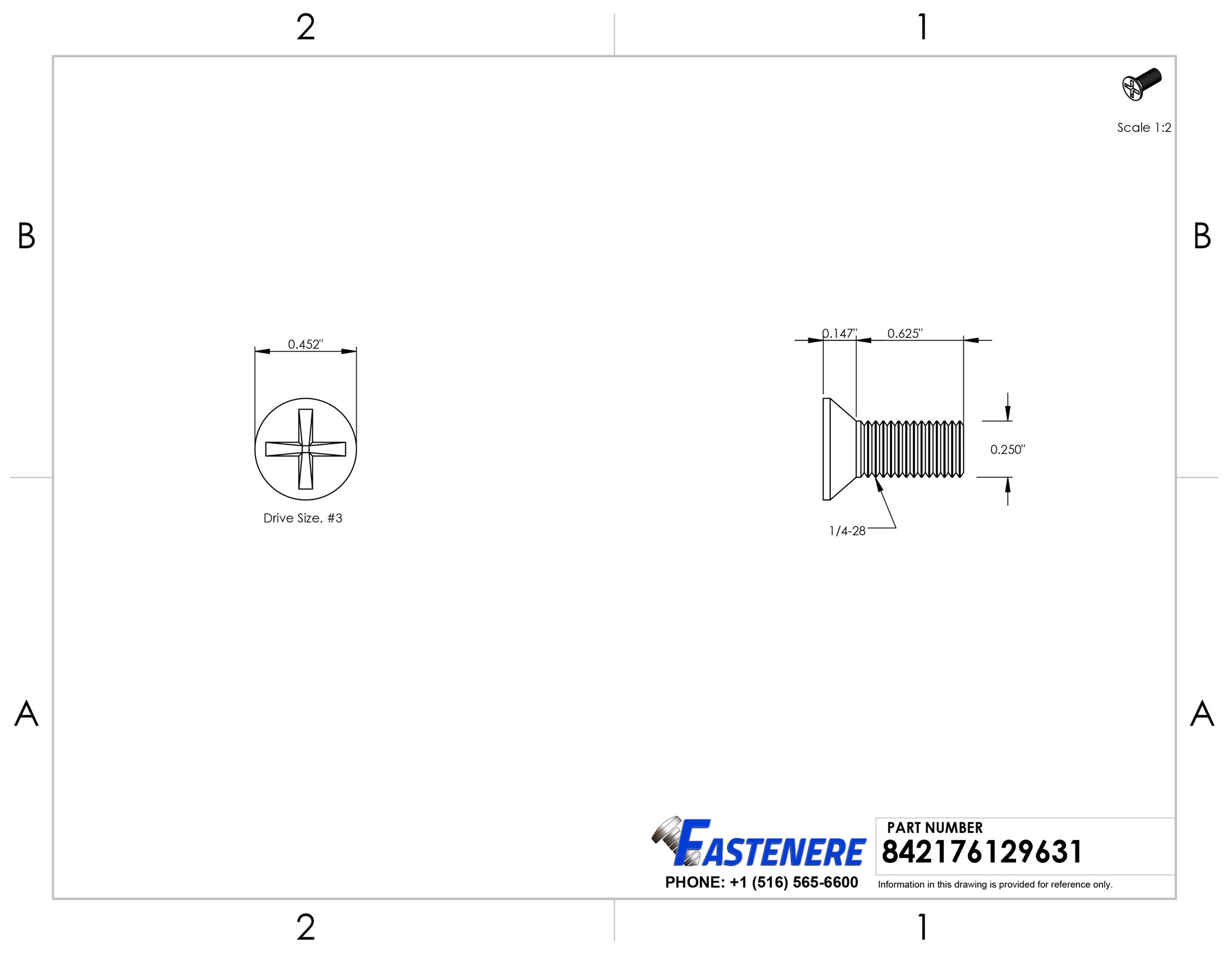 Fastenere.com: 1/4-28 Phillips Flat Head Machine Screws Stainless