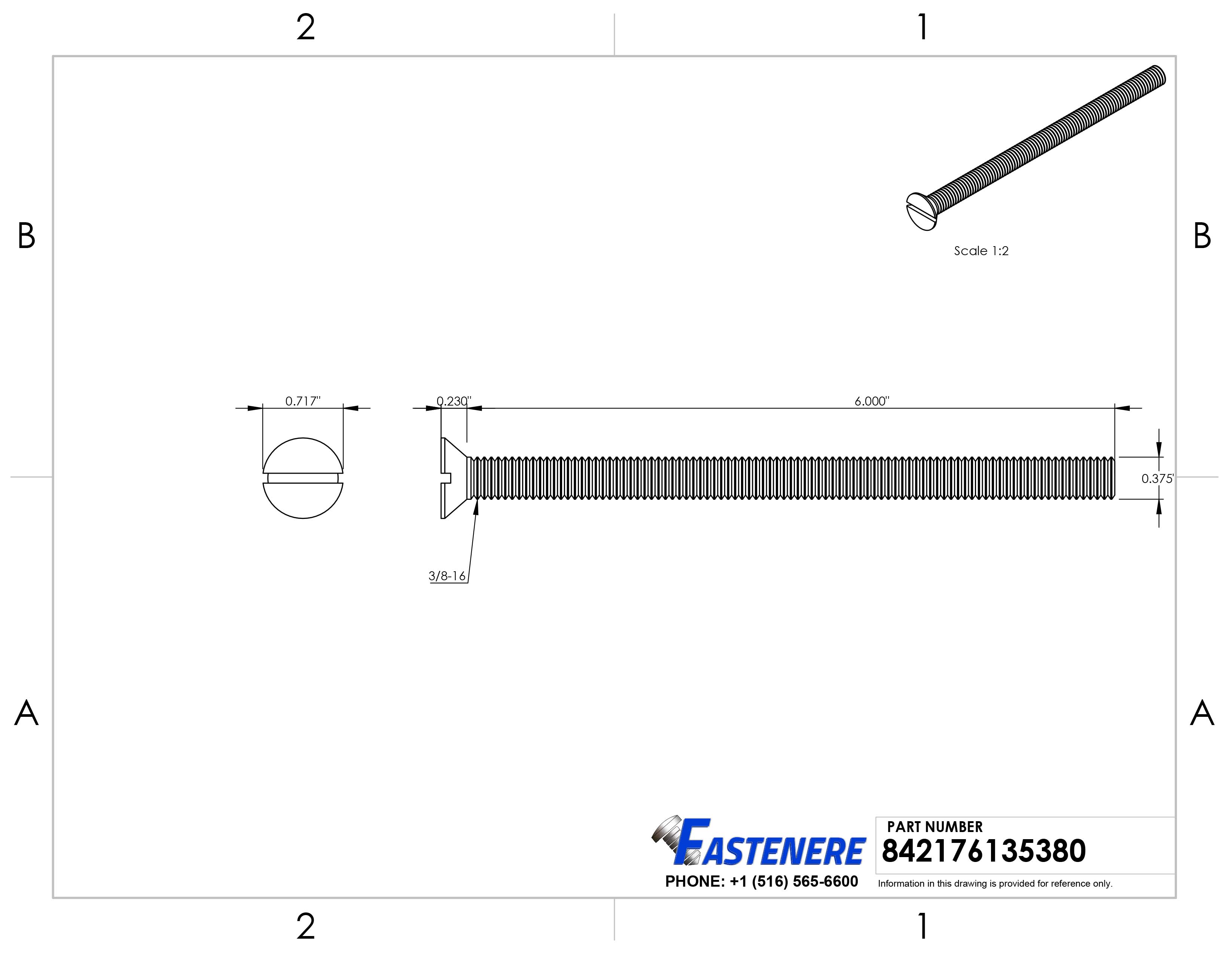 3/8-16 x 6" Flat Head Slotted Machine Screws Stainless Steel 18-8 Qty 5 3/8-16 x 6" Flat Head Slotted Machine Screws Stainless Steel 18-8 Qty 5