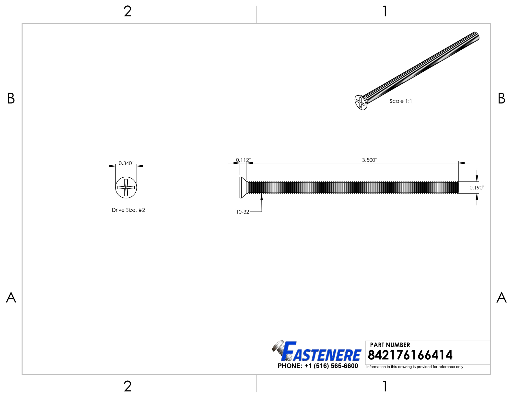 10-32 x 3-1/2 Flat Head Machine Screws Phillips Drive Stainless Steel Qty 25 10-32 x 3-1/2 Flat Head Machine Screws Phillips Drive Stainless Steel Qty 25