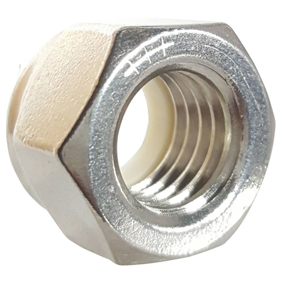 Stainless Steel 18-8 Plain Finish 1/2-20 Nylon Insert Hex Lock Nuts Quantity 25 By Fastenere 