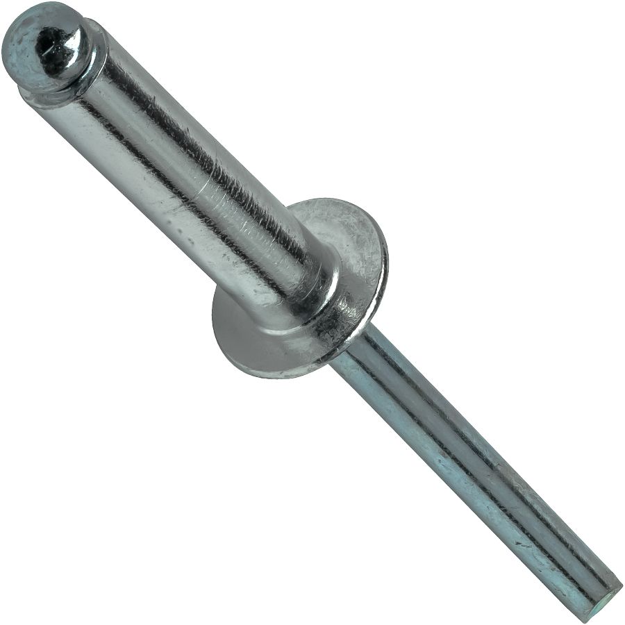 1/8" x 1/2" Dome Head Pop Rivets Aluminum Body Steel