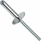 Image of item: 1/8" Large Flange Head Pop Rivets Aluminum Body Steel Mandrel