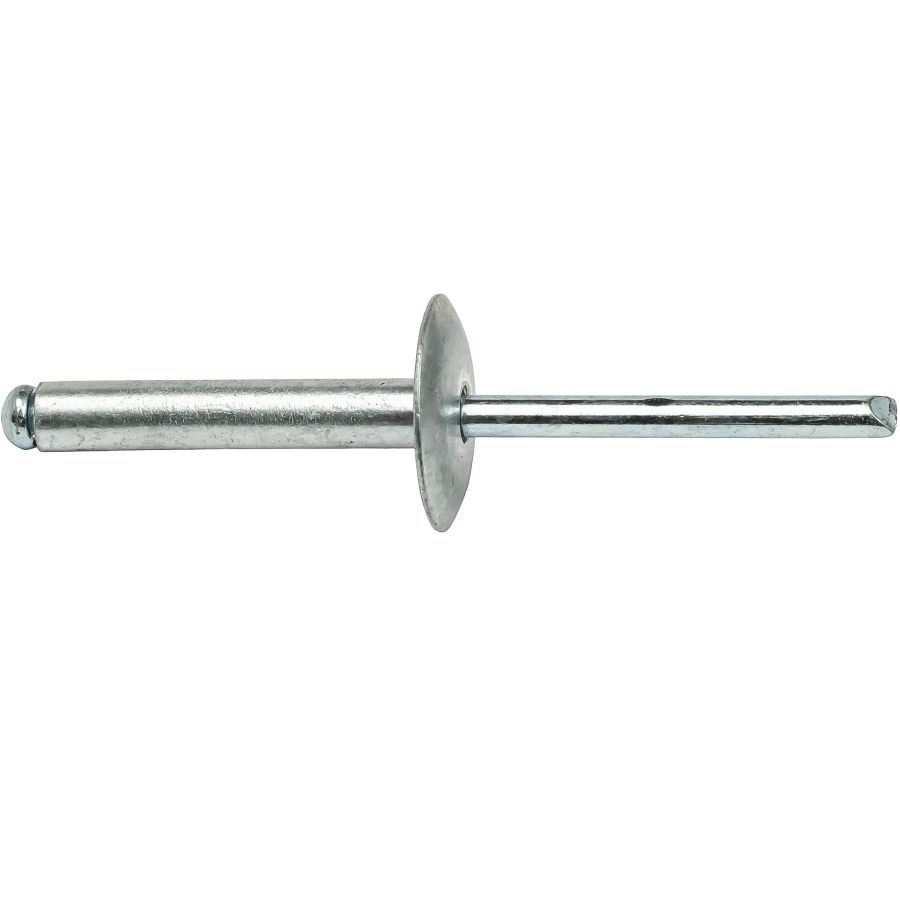 Oversize Large Flange Blind Rivets #6 ALL Steel Pop Rivets 3/16 Diameter 