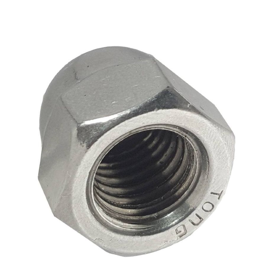 thumbnail image 2 of Fastenere 6-32 Stainless Steel Acorn Hex Cap Nuts – Qty 25 – Inch Thread 2 of 6
