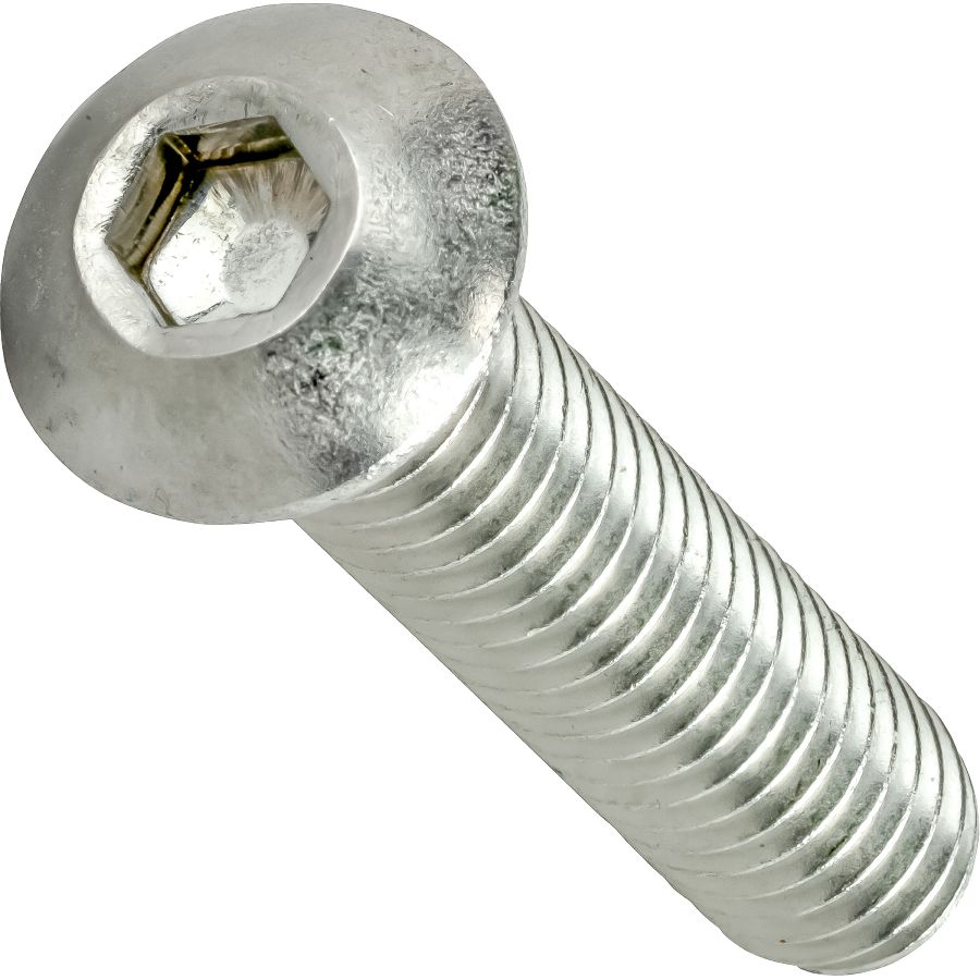 1/4"-20 Black Chrome Plated Steel Button Head Socket Cap Screw All Length & Qty 