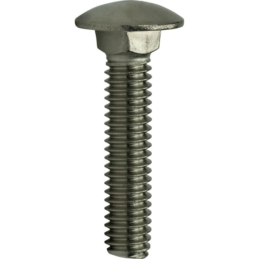 Stainless Steel Carriage Bolts 1/4-20 x 1" and Wing Nuts Qty-10