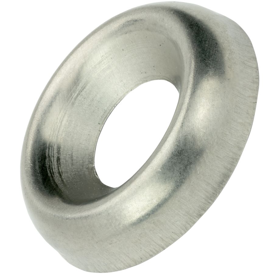 18-8 Stainless Steel Countersunk Finishing Cup Washers Sizes: #4 to 5/16" 