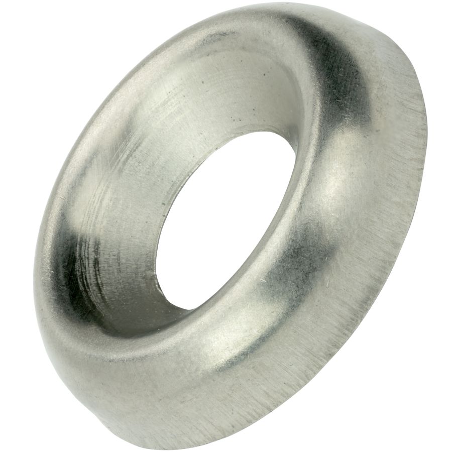 M10 Solid Finishing Cup Washers A2 Stainless Steel, NFE 27-619