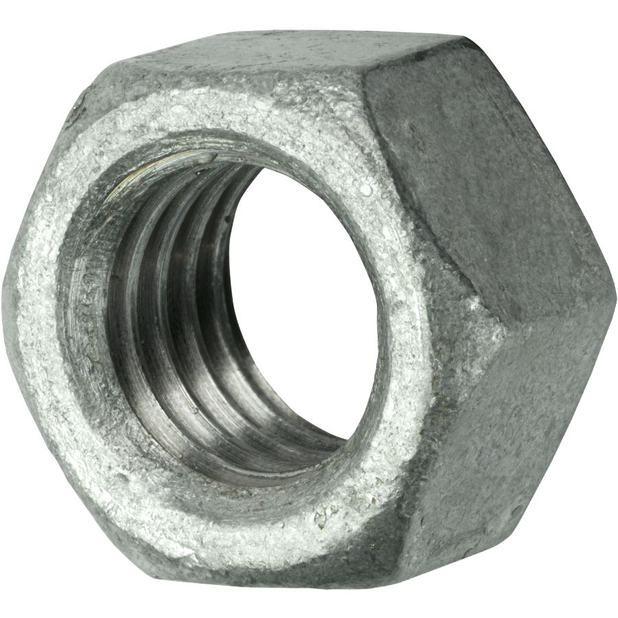 7/16"-14 Finished Hex Nuts Steel Grade 2 Hot Dip Galvanized Finish Qty 25 