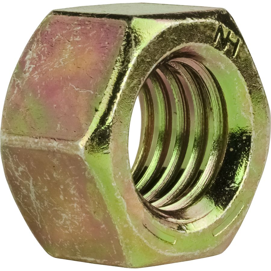 749273252524 3/8"-16 Zinc Yellow-Chromate Grade 8 Hex Nuts Pack of 12 