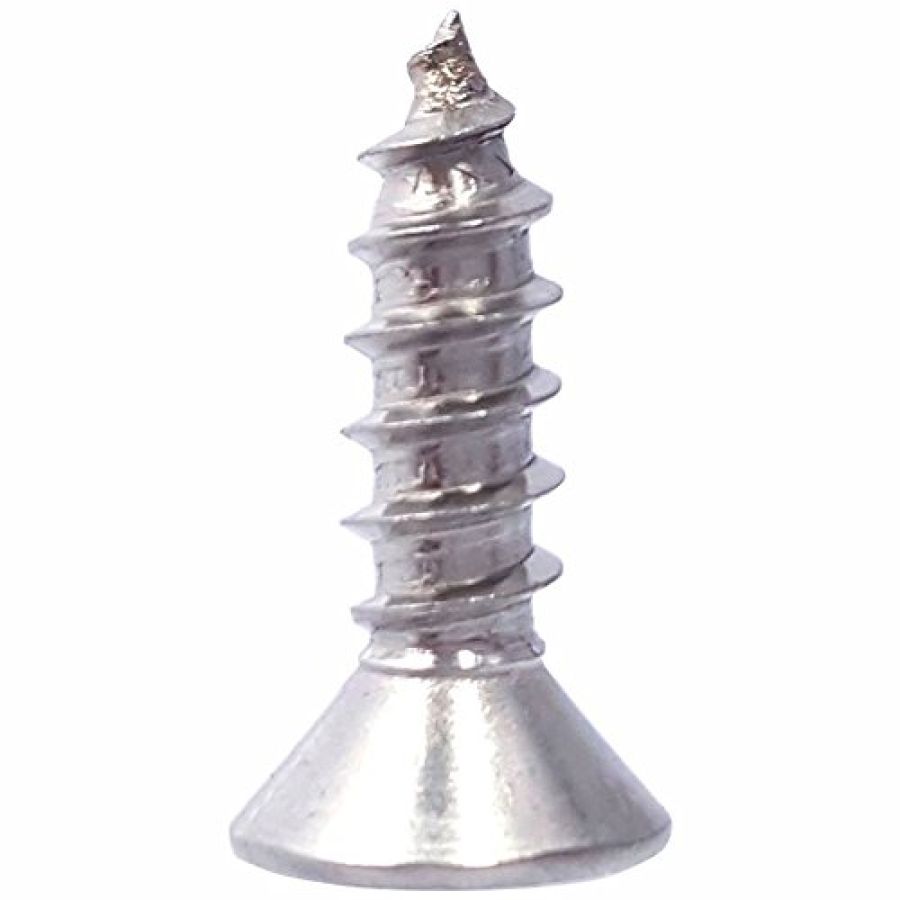 #6 X 1-1/2” Flat Head Phillips Wood Screws – 316 Marine Grade Stainless Steel, Qty 50, By Fastenere