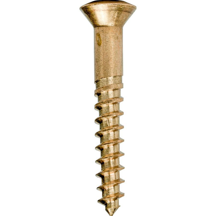 8 X 3" Viti Per Legno Bronzo Al Silicio, Testa Piatta, Square