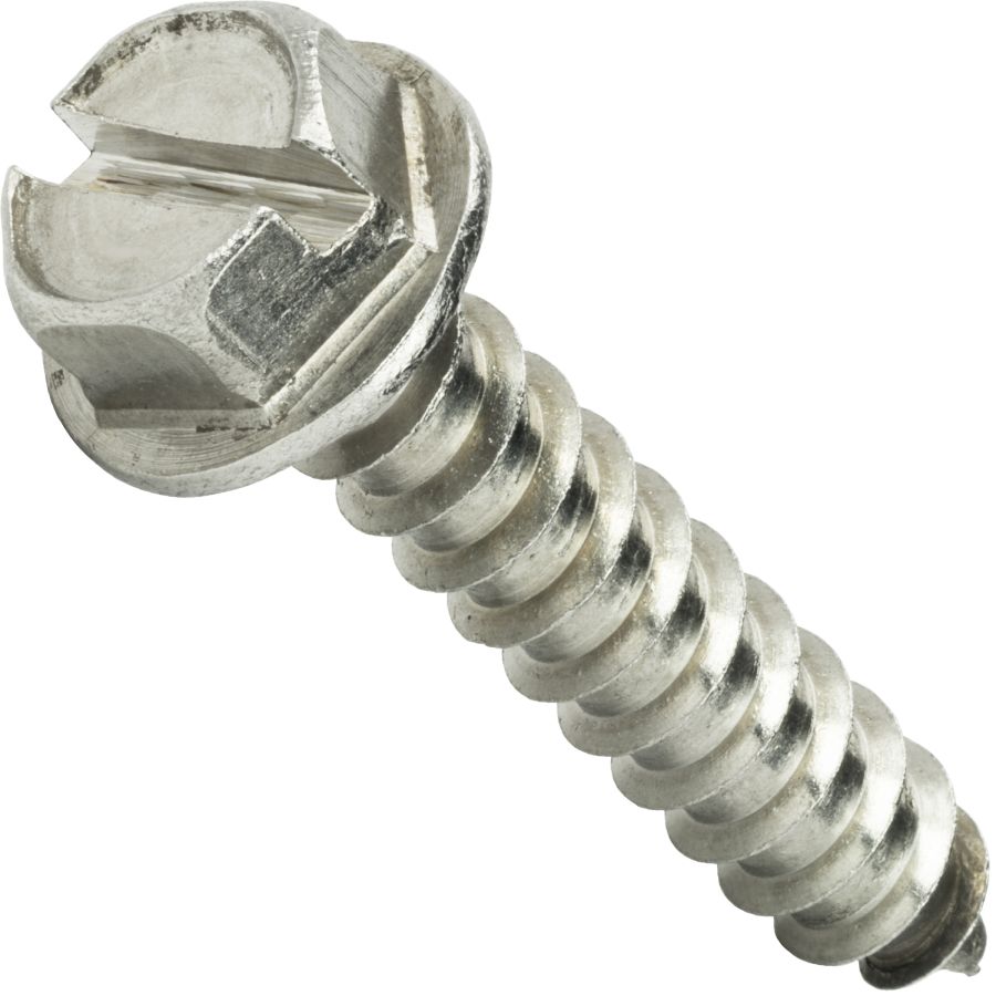 Slotted Sheet Metal Screw-Zinc Plated-Lot of 1000 Pcs. #10 x 5/8" Hex Washer Hd 