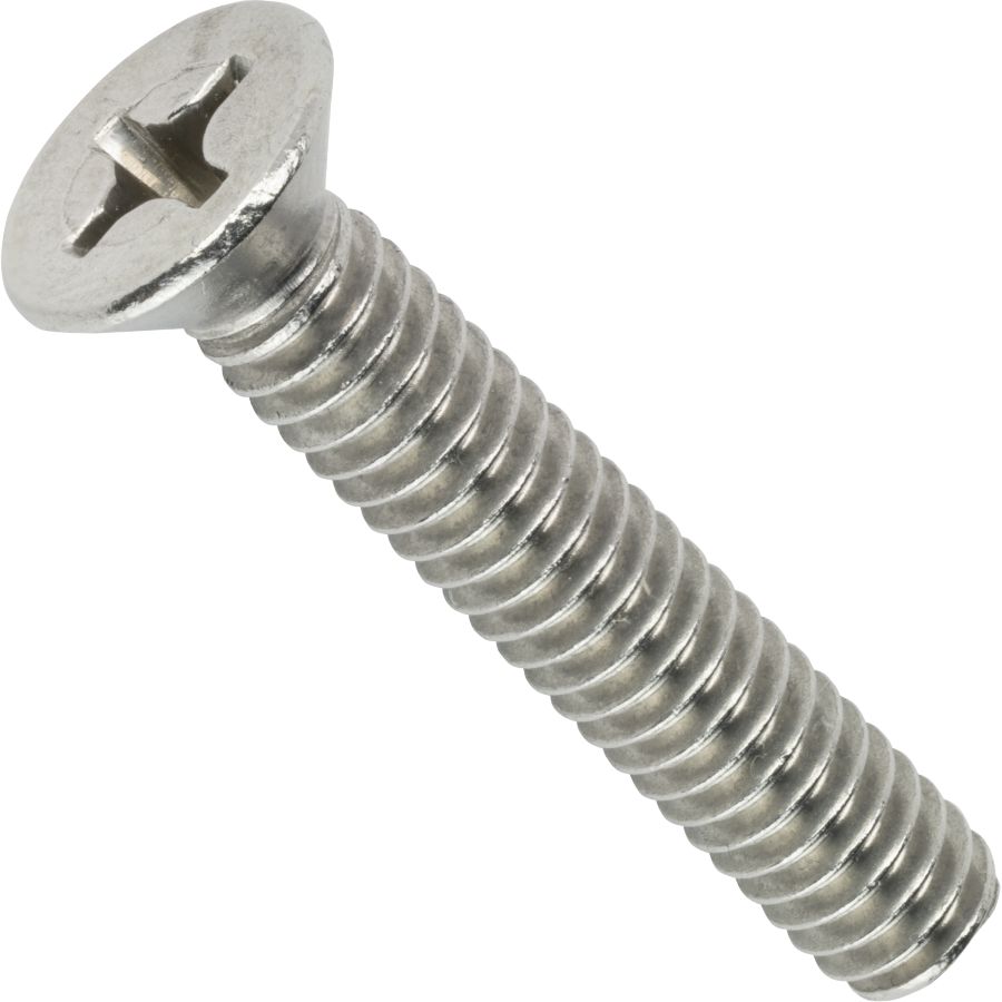 Select Length 1/4"-2818-8 Stainless Steel Phillips Flat Head Machine Screws 