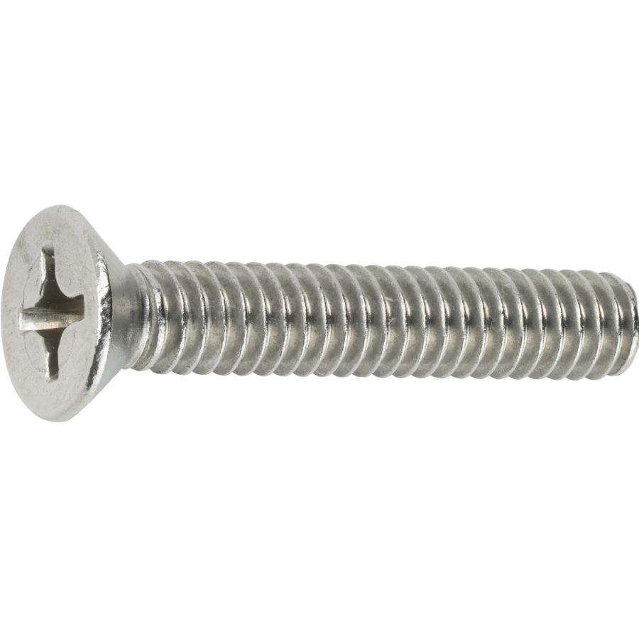 5/16-18 x 5" Flat Head Slotted Machine Screws Stainless Steel 18-8 Qty 10 