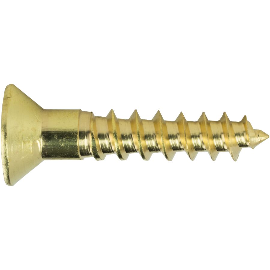 #6 x 3/8" Flat Head Countersink Solid Brass Wood Screws Phillips Drive Qty 100 