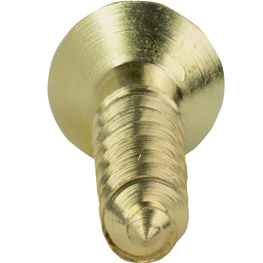Viti Per Legno A Testa Piana Phillips In Ottone Massiccio #5 X 3/4″ (25 Pezzi) - Fastenere
