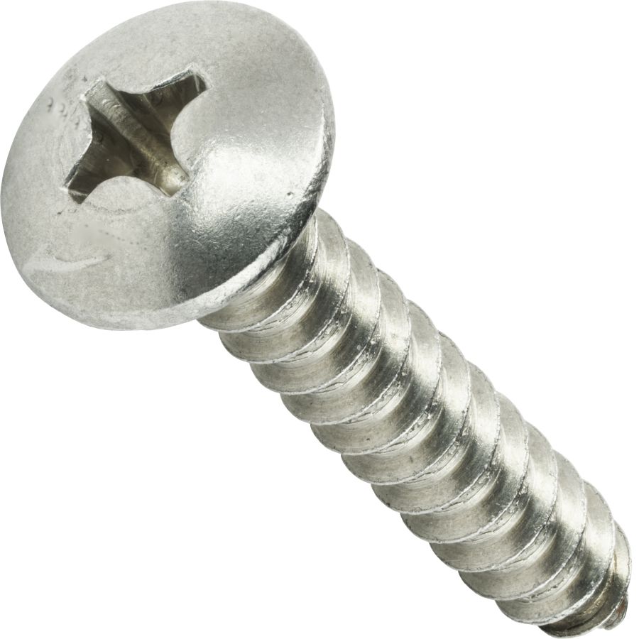 QTY 100 #6 Phillips Truss Head Sheet Metal Screws 316 Stainless Steel 