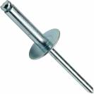 Image of item: 1/8" Large Flange Head Pop Rivets Steel Zinc
