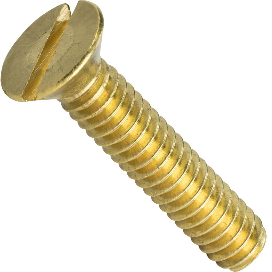 Flat Head Slotted Machine Screws Solid Brass 12 24 X 1 Qty 25 Fashion