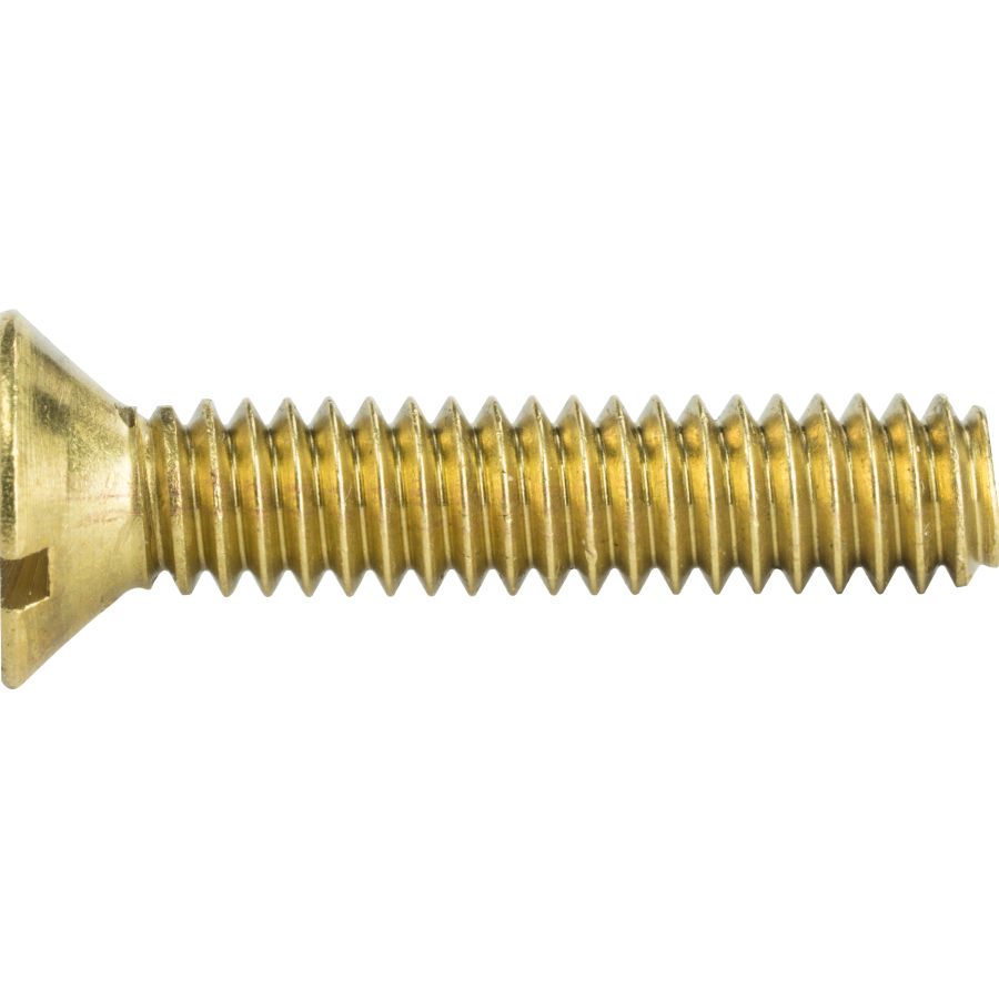 Flat Head Slotted Machine Screws Solid Brass #6-32 x 5/16" Qty 25 