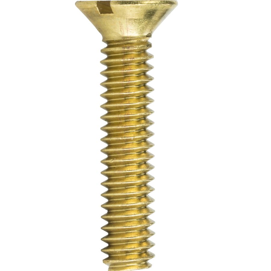 10-24 x 2" Solid Brass Oval Head Machine Screws Slotted Drive Quantity 50 