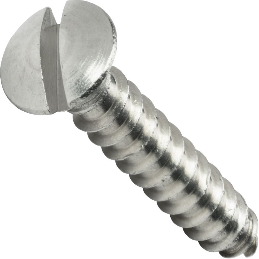 Slotted Oval Head Sheet Metal Screw Stainless Steel #6 x 3/4" Qty 100 