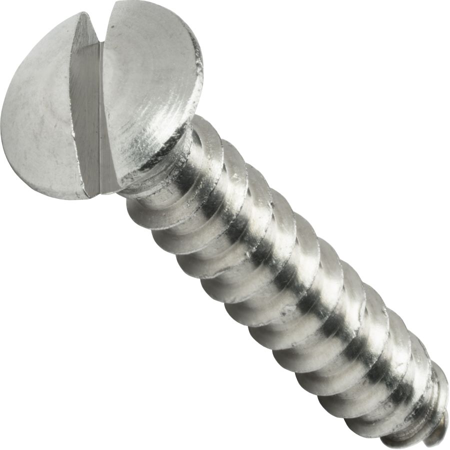 6 x 3/4" Slotted Oval Head Sheet Metal Screws Stainless