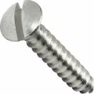Image of item: #4 Slotted Oval Head Sheet Metal Screws Stainless Steel 18-8
