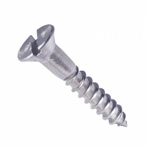 #4 x 5/8" Stainless Steel Wood Screws Flat Head Slotted Countersunk Qty 50 