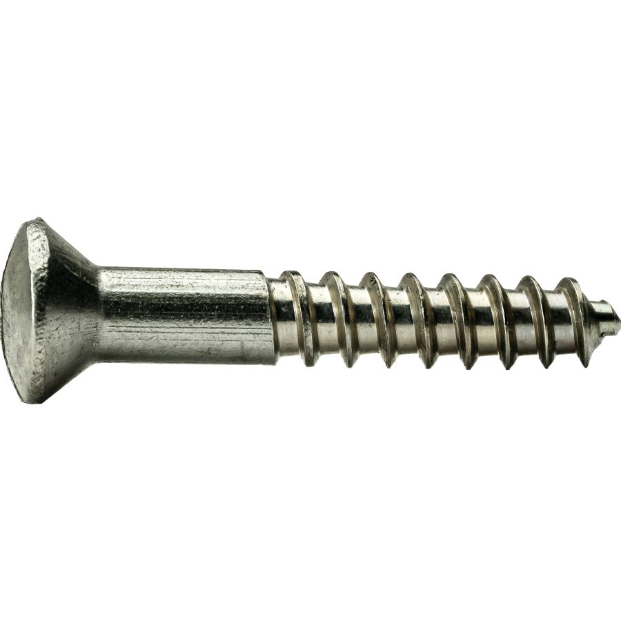 #6 x 3/4" Oval Head Wood Screws Slotted Stainless Steel Quantity 100 