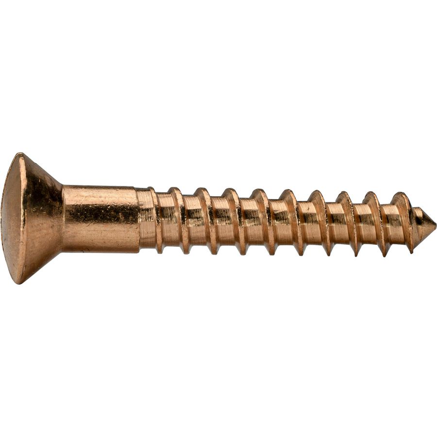 100pcs Silicon Bronze Wood Screw Slot Oval 8 x 1 1/4 