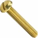 Image of item: 2-56 Slotted Round Head Machine Screws Solid Brass