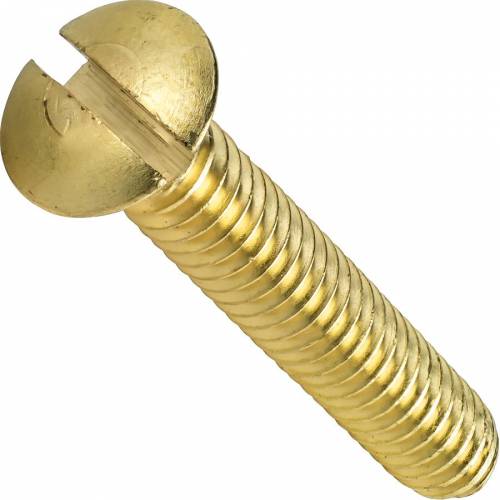 Brass Oval Head Machine Screw Slotted 8-32 x 3/4" Length 50 pcs 