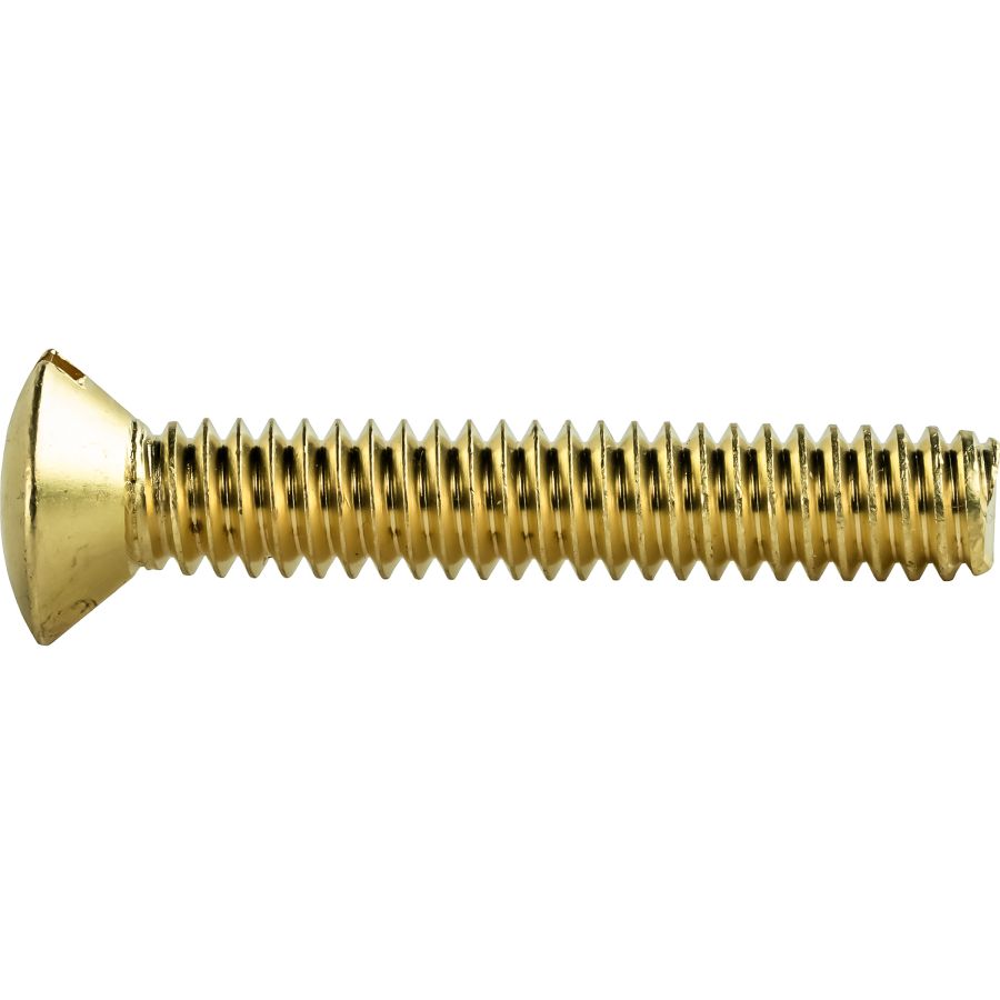 6-32 x 1" Solid Brass Oval Head Machine Screws Slotted Drive Quantity 100 