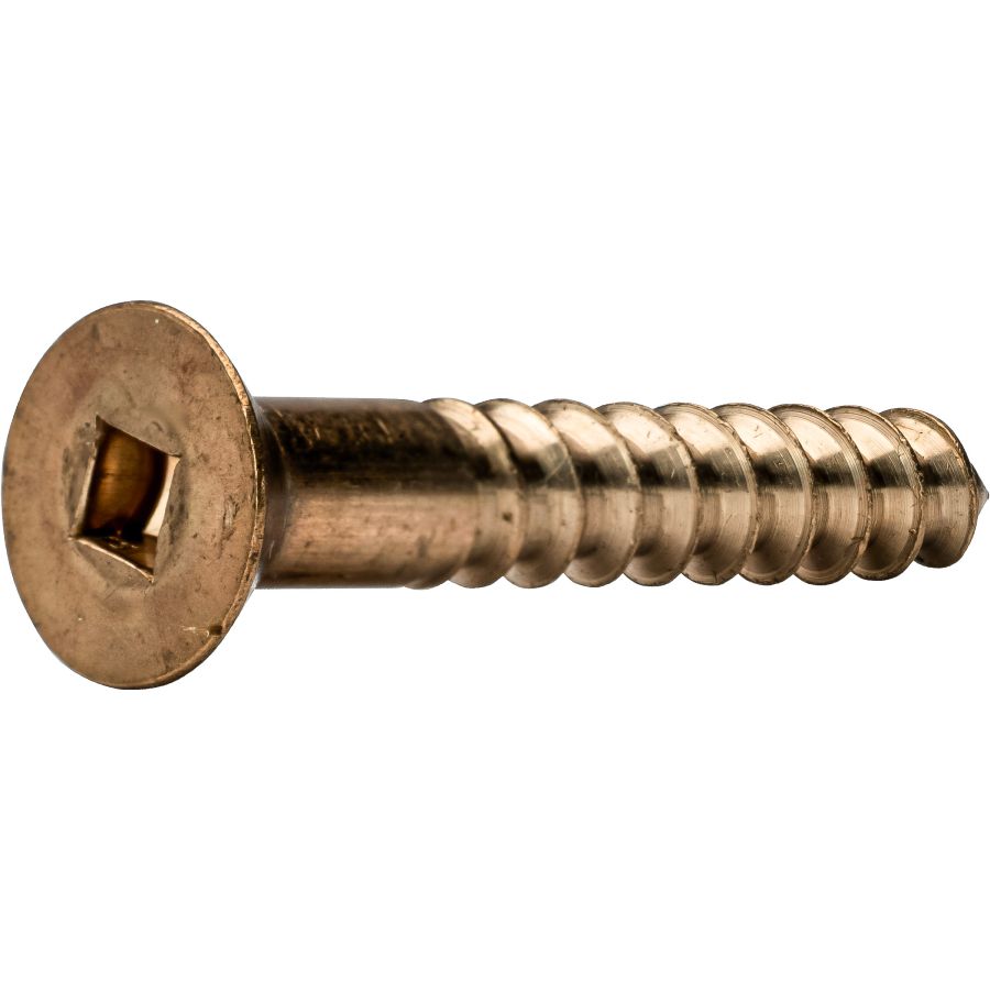 Square Drive Qty 500 Flat Head #8 x 1" Silicon Bronze Wood Screws 