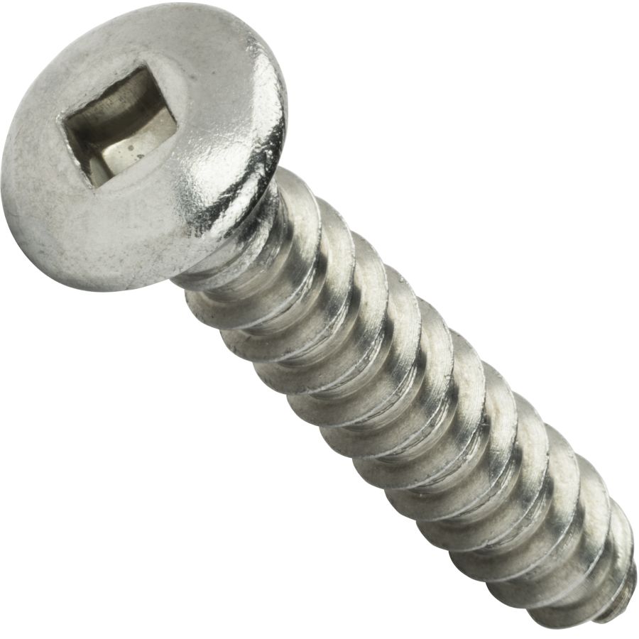 #8 x 3/4" Oval head Sheet Metal Screws Square Drive Stainless Steel Qty 100 