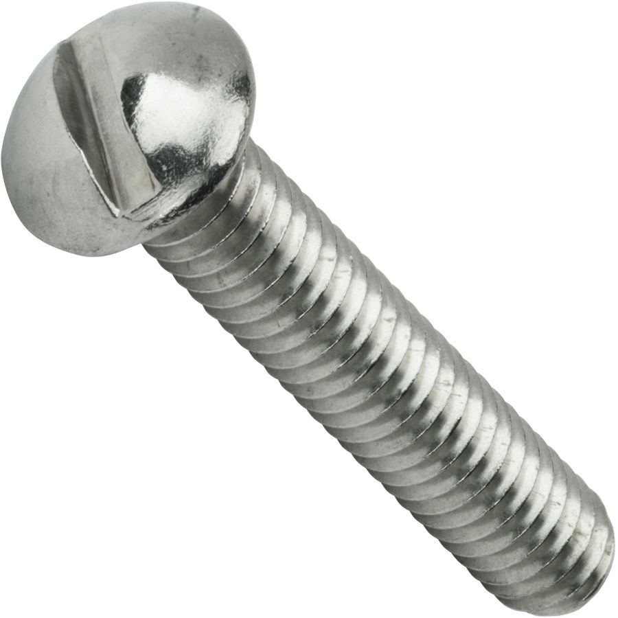 8 x 13/4" Round Head Wood Screws Slotted Drive Stainless Steel
