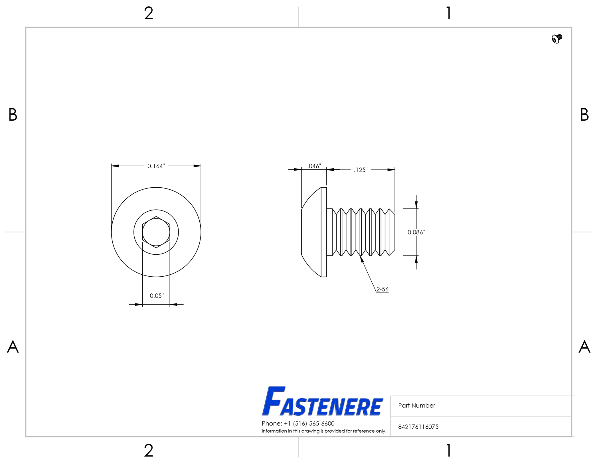 2-56 Button Head Socket Cap Screws (from 1/8&quot; to 1&quot;) Stainless 