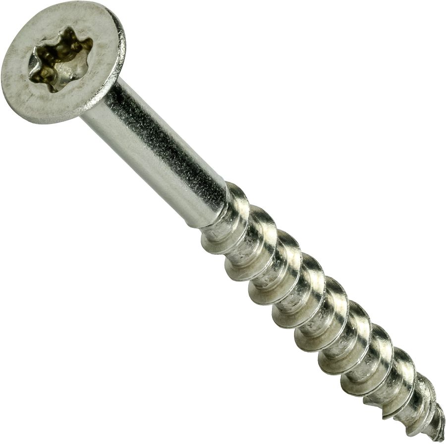 Square Drive Deck Screws 305 Stainless Steel Bugle Head Type 17 Point #8 x 1-1/2 Qty-250