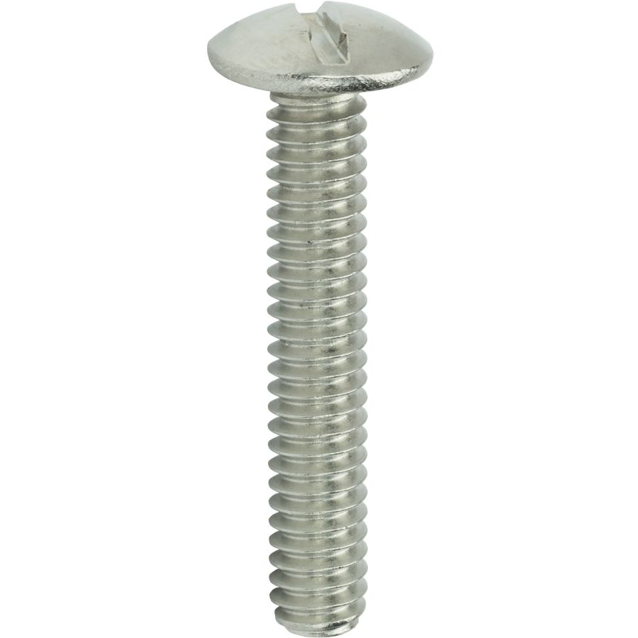 Truss Head Stainless Steel Slotted Screw 1/4-20" x 1/2" Length 50 Pcs 