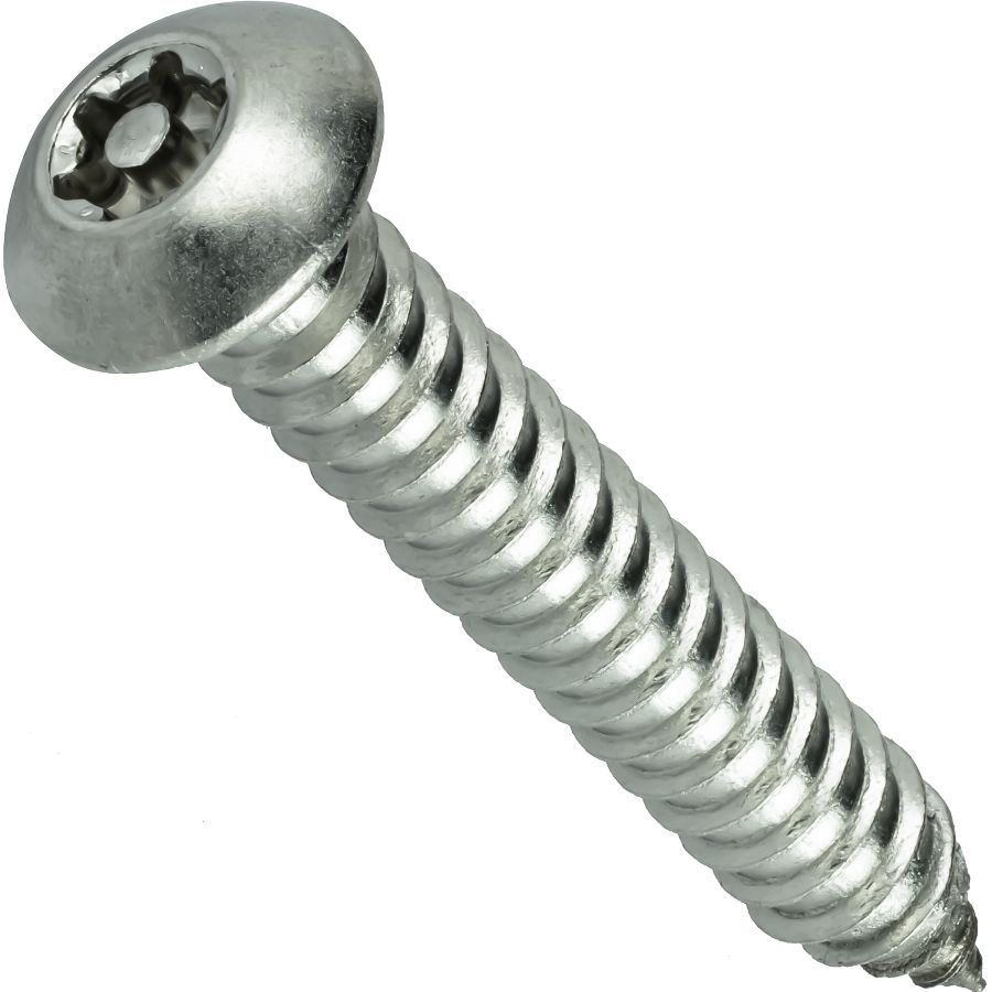 TORX BUTTON HEAD SELF TAPPING SECURITY WOOD SCREWS No.6,8,10,12 STAINLESS STEEL 